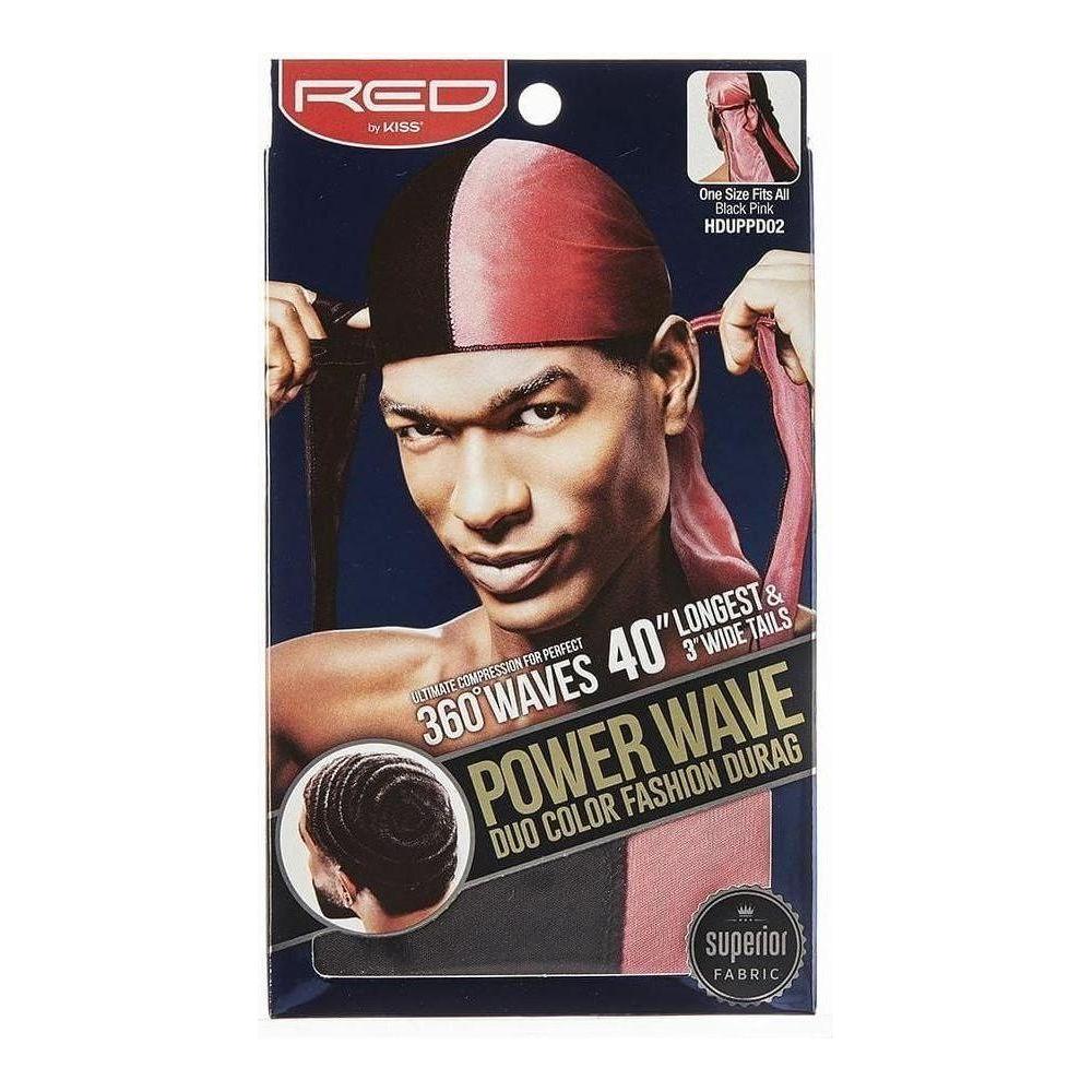 Red by Kiss Health & Beauty Black/ Pink RED By Kiss: Power Wave DUO Durag