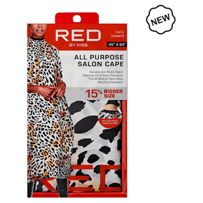 Red by Kiss Health & Beauty Leopard Red By Kiss All Purpose Salon Cape