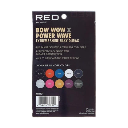 Red by Kiss Health & Beauty Red By Kiss Bow Wow X Power Wave Extreme Shine Silky Durag - Black