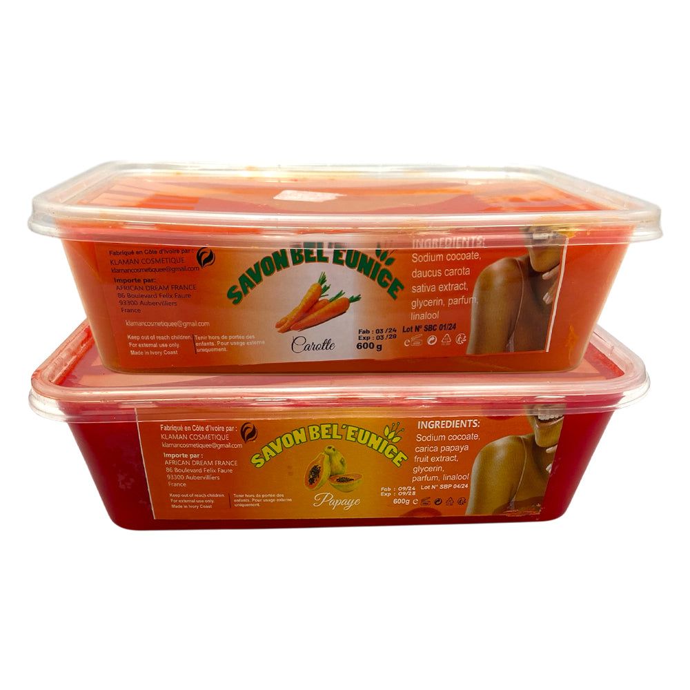 SAVON BEL'EUNICE Health & Beauty Savon bel'Eunice carotte / Papaye 600g