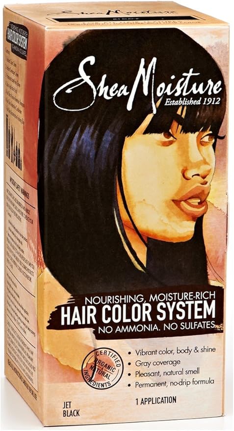 Shea Moisture Health & Beauty Jet Black Shea Moisture - Système de coloration capillaire