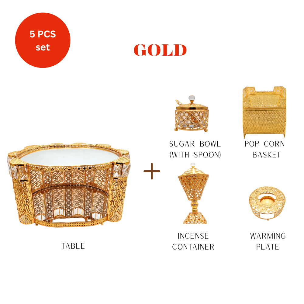 Shewhat Health & Beauty Shewhat 5pcs Rekebot Set Oval 2 (Gold & Silver)