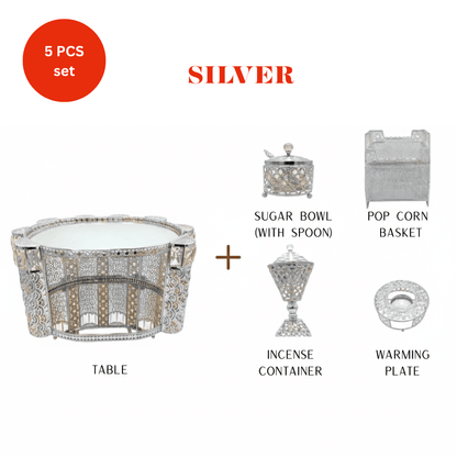 Shewhat Health & Beauty Shewhat 5pcs Rekebot Set Square 2 (Gold & Silver)