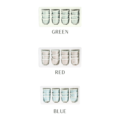 Shewhat Health & Beauty Shewhat Coffee cups Finjal Blue/Red/Green (12er Pack)