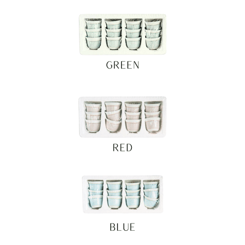 Shewhat Health & Beauty Shewhat Coffee cups Finjal Blue/Red/Green (12er Pack)