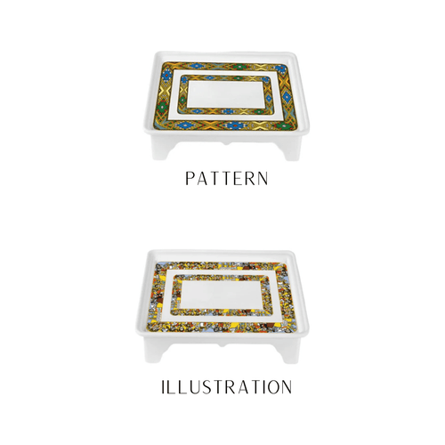 Shewhat Health & Beauty Shewhat Melamine coffee table Mid 601 37x28x5.8cm pattern/Illustration