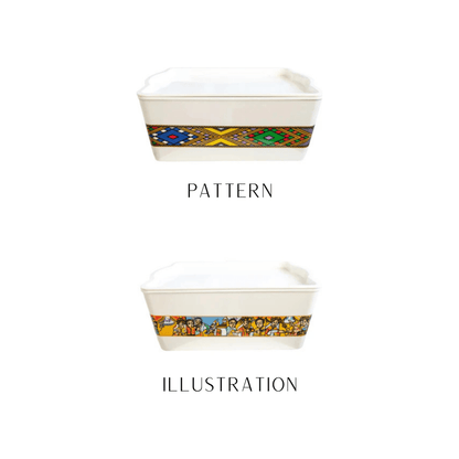 Shewhat Health & Beauty Shewhat Melamine rekebot 40x27x16cm pattern/illustration