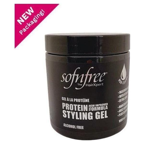 sofn'free Health & Beauty 32oz Sofn'free Non Flaking Protein Styling Gel Black (6/16/32) oz