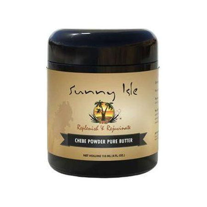 Sunny Isle Health & Beauty 4oz Sunny Isle - Beurre pur d'huile de ricin noire jamaïcaine avec poudre de chebe 2oz/4oz