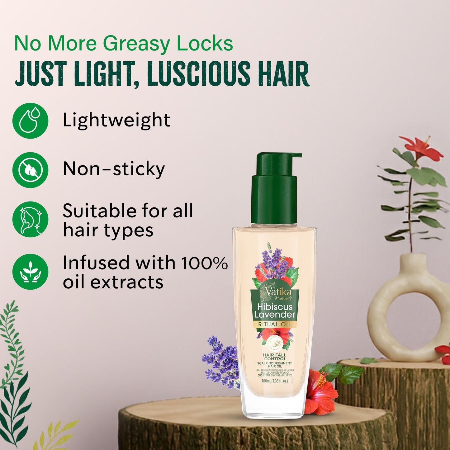 Vatika Health & Beauty Vatika Naturals Rituals hair OIL Hibiscus Lavender 100ML